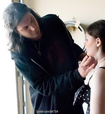 Scott applying makeup